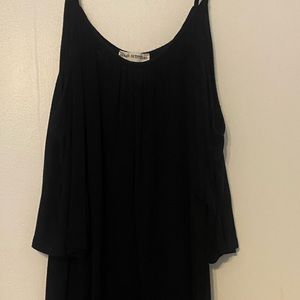 Black cold shoulder top